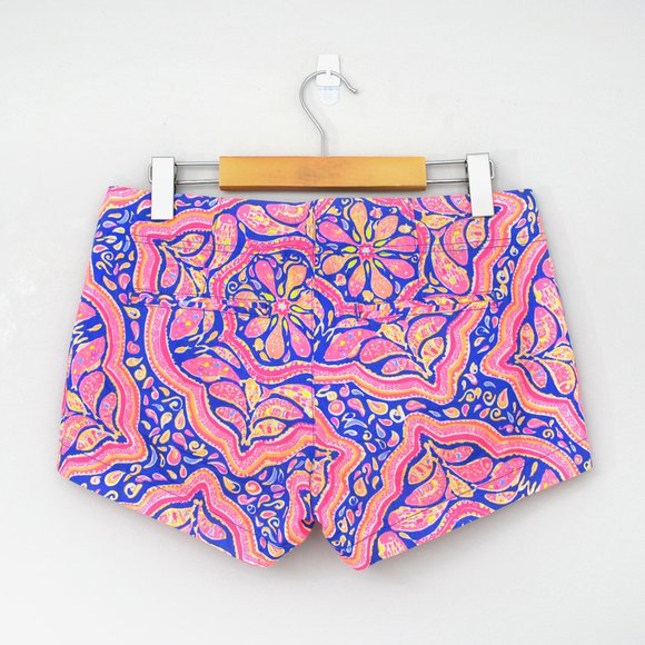 LILLY PULITZER Pink Blue Paisley Print Shorts - Picture 2 of 6